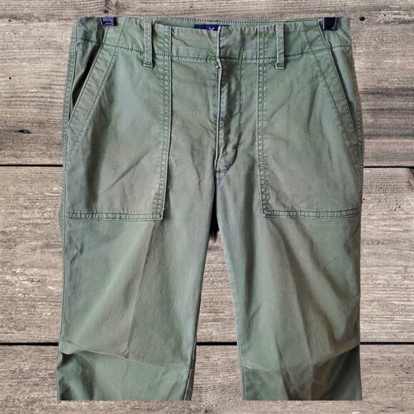 💎149 American Eagle Army Green Stretch Cuffed Utility Pants - Picture 7 of 8